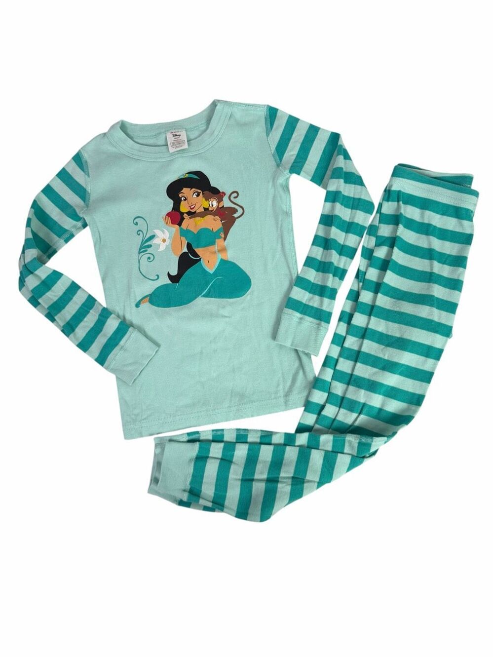 Hanna Andersson 6-7 Disney Jasmine Long John PJs FLAWS